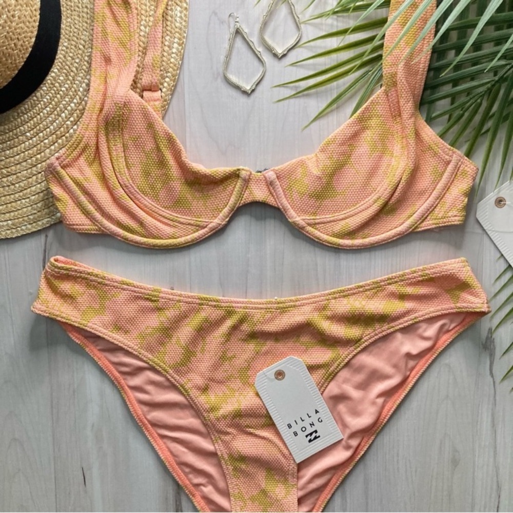 Billabong •• Floral Summer Sun Pink Chloe Underwire Bikini Top | Bondi Bottom - Picture 3 of 16